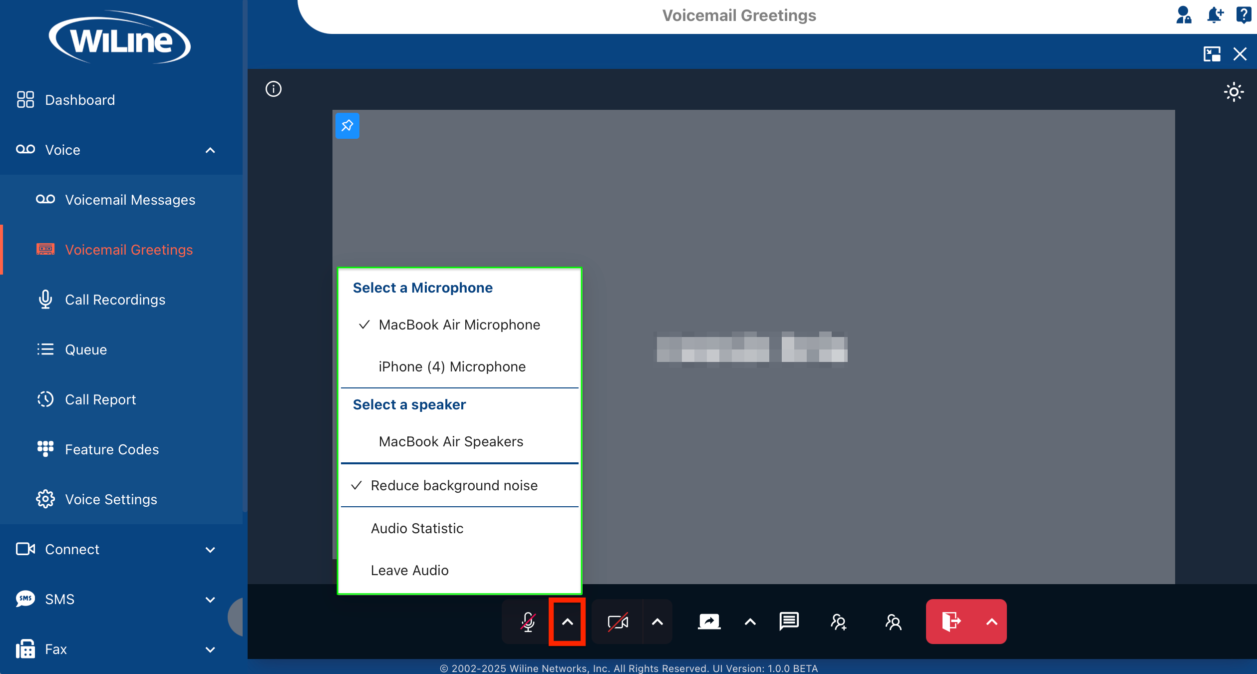 Configuración de Audio